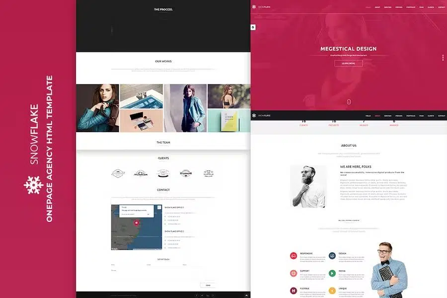 SNOWFLAKE – Onepage Agency HTML Template