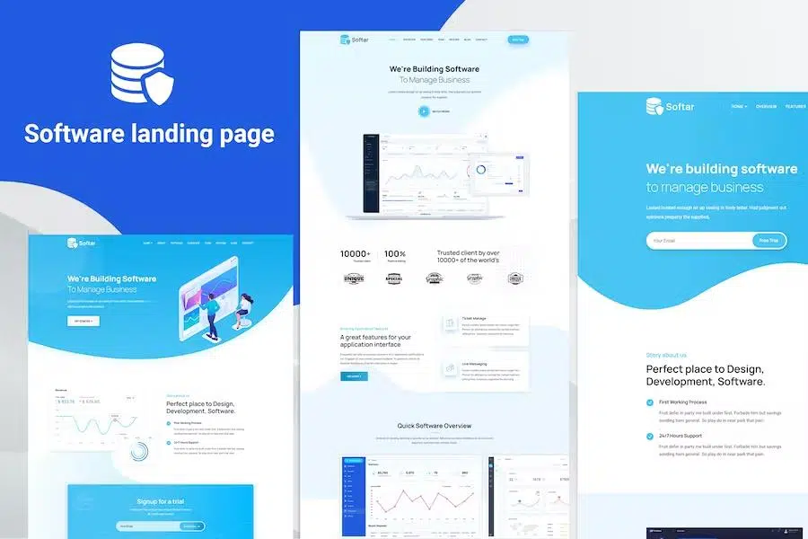 Softar – Software Landing Page