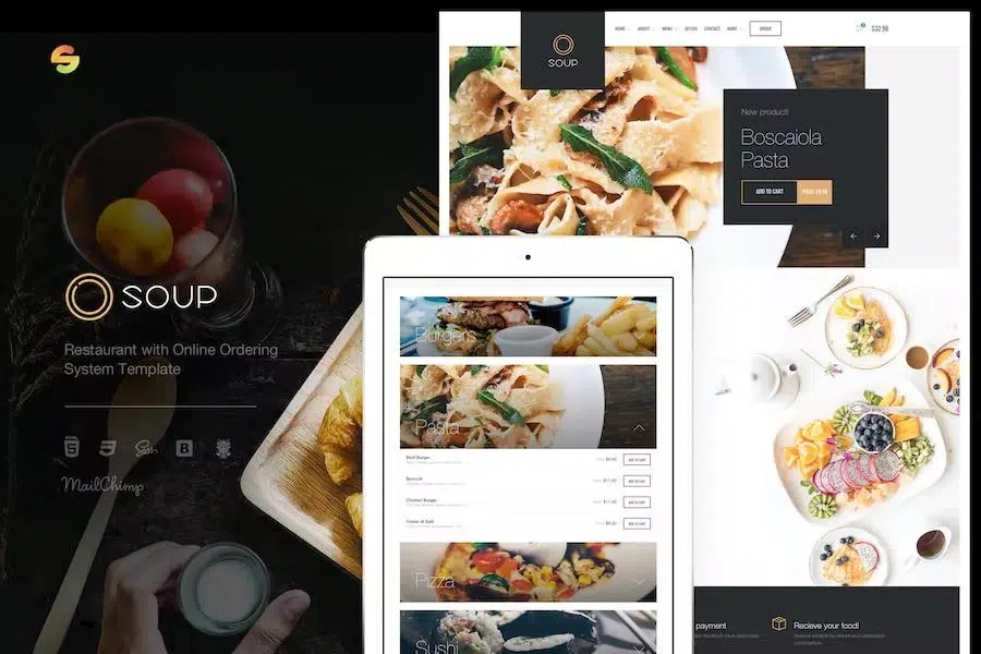 Soup – Restaurant with Online Ordering System Template