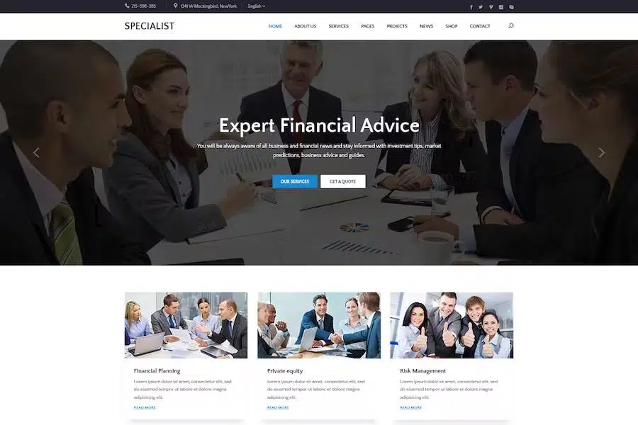 Specal – Financial, Consulting WordPress Theme