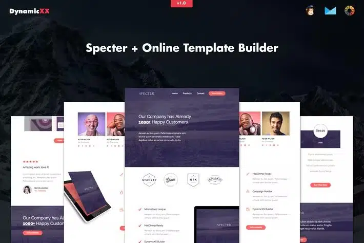 Specter – Responsive Email + Online Template Builder