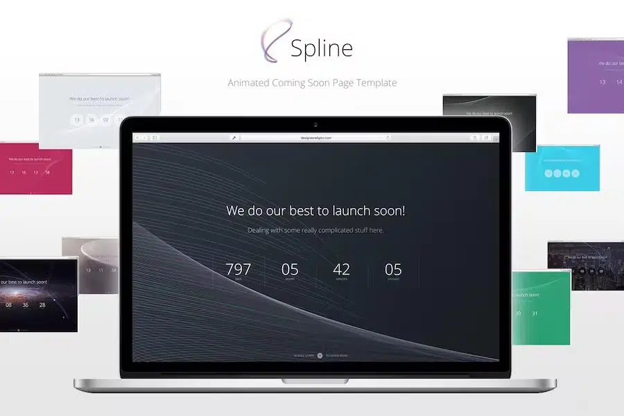 Spline – Animated Coming Soon Page Template