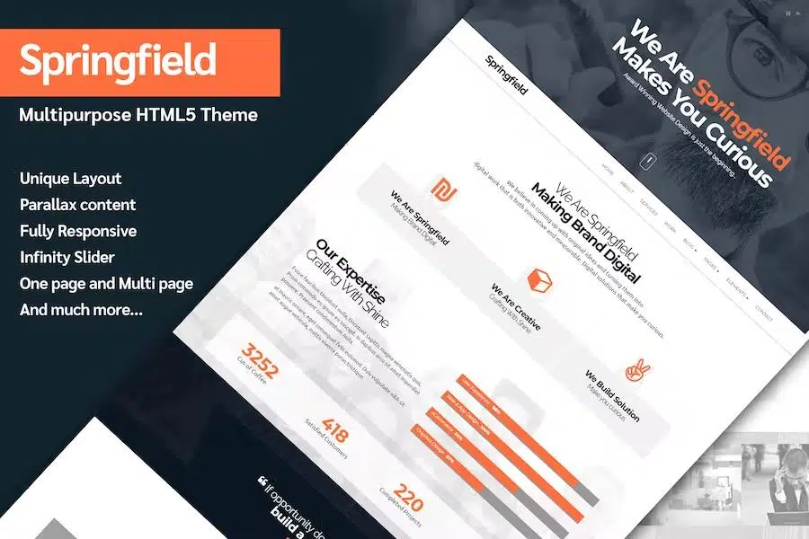 Springfield – Responsive HTML5 Parallax Theme