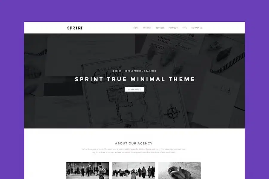 Sprint – Minimal Responsive HTML Portfolio