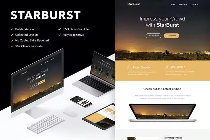 Starburst – Responsive Email + Themebuilder Access