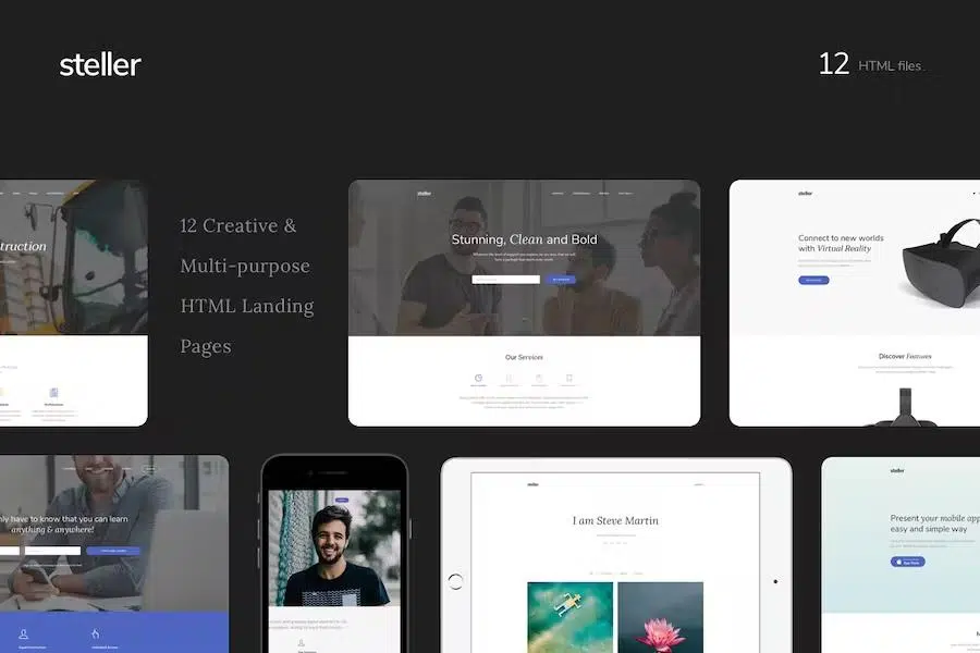 Steller Multipurpose Landing Page With Builder