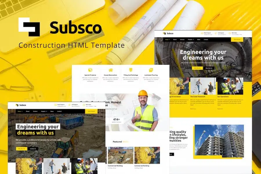 Subsco – Construction HTML Template