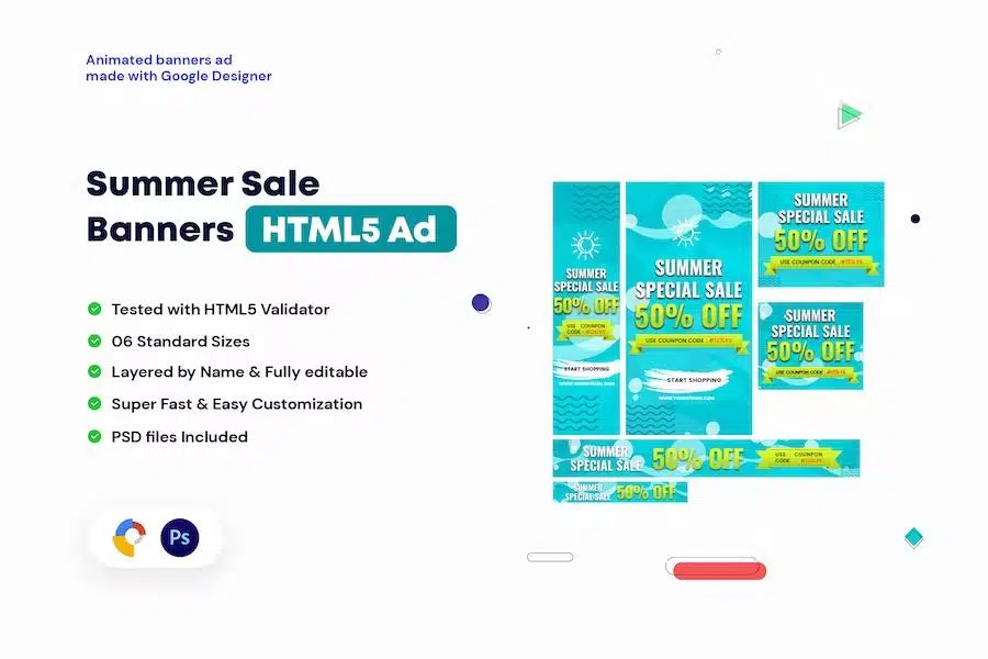 Summer Sales Banners HTML5 Ad