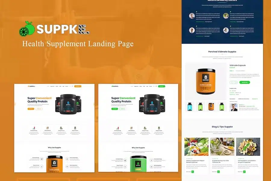 Suppke – Health Supplement Landing Page