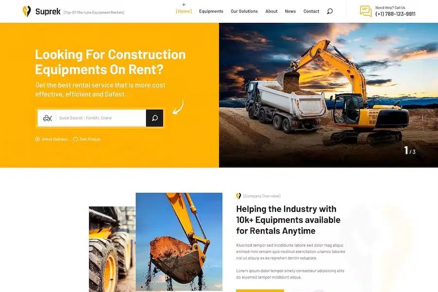 Suprek – construction equipment HTML