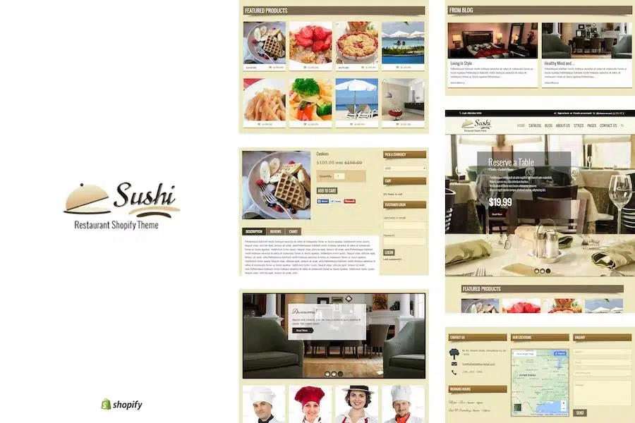 Sushi – Shopify Menu, Restaurant Theme