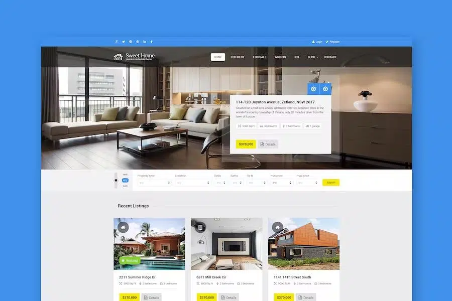 Sweethome – Real Estate HTML Template