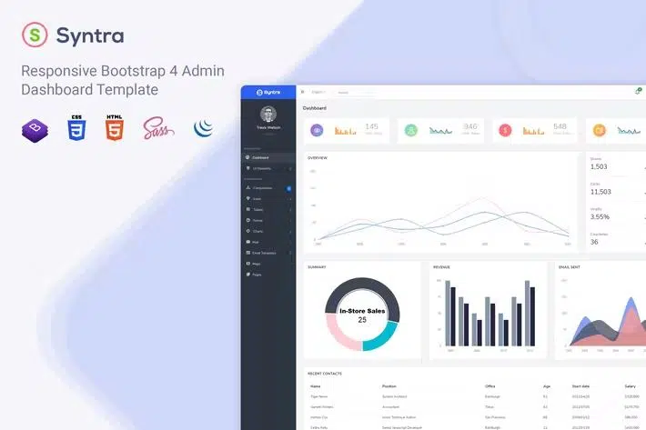 Syntra – Responsive Bootstrap 4 Admin Dashboard