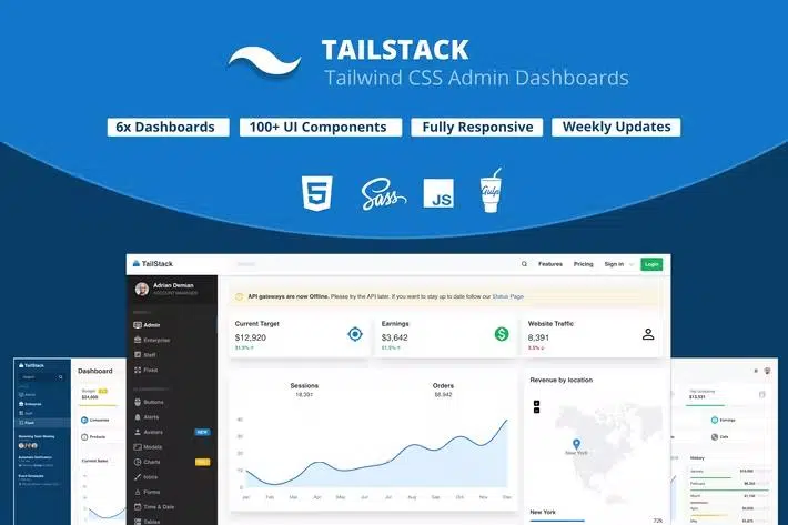 TailStack – Tailwind CSS Admin Dashboards