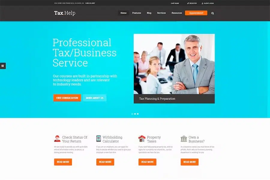 TaxHelp – Finance & Accounting Site Template