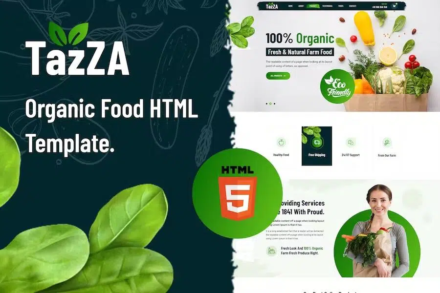 TazZA – Organic Food HTML5 Template