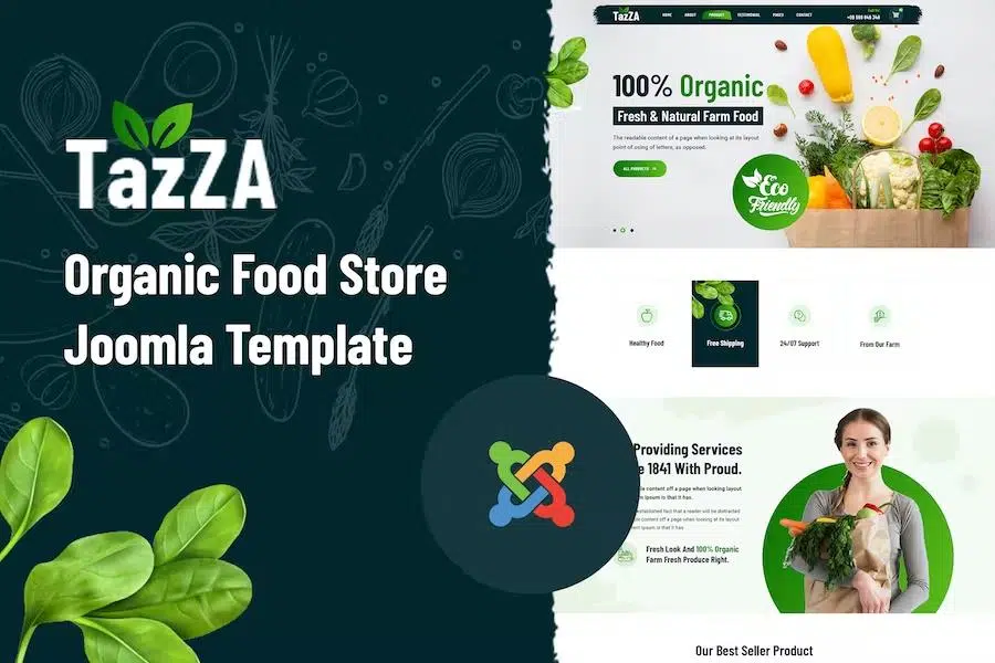 TazZA – Organic Food Store Joomla Template