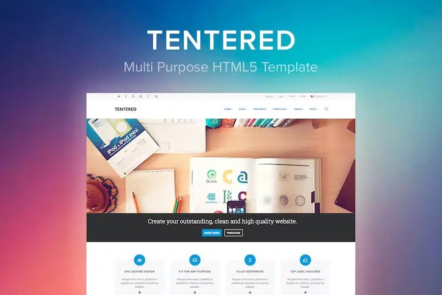 Tentered – MultiPurpose HTML5 Template