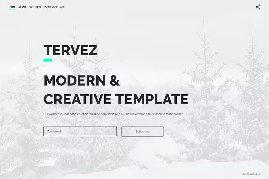 Tervez – Creative Coming Soon & Maintenance Mode Template