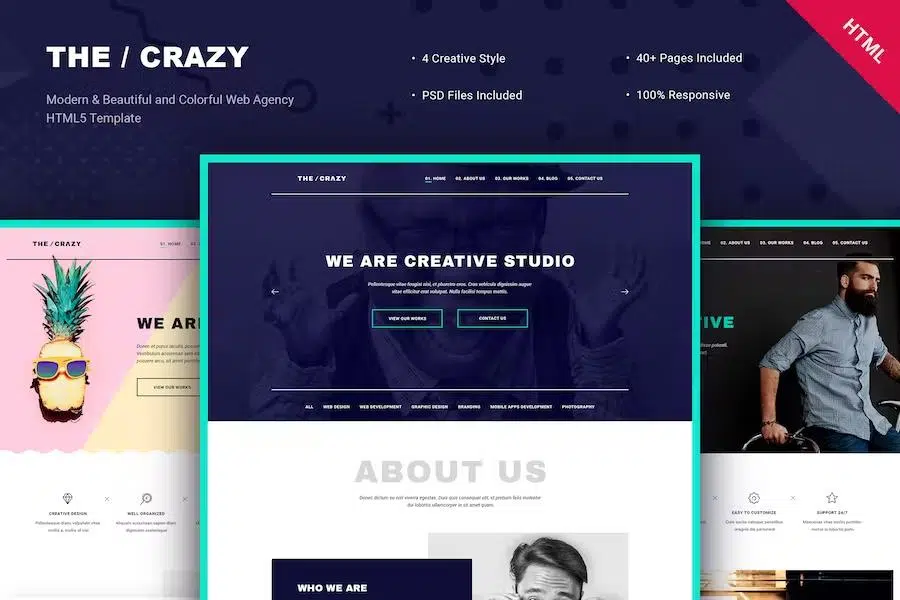 The Crazy – Creative Agency HTML5 Template