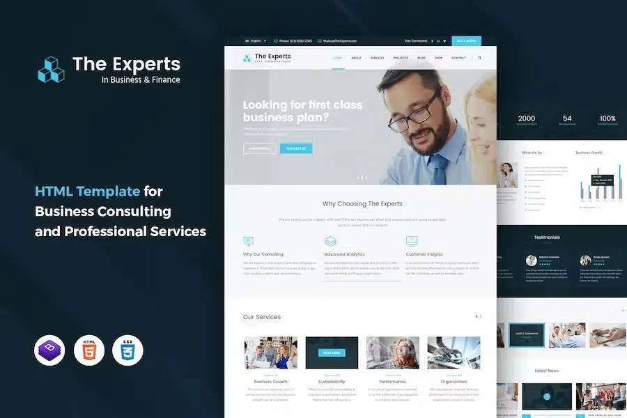 The Experts – Business Consulting and Professional Services HTML Template