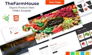 The Farm House – One Page Organic Food, Fruit and Vegetables Products HTML5 Template