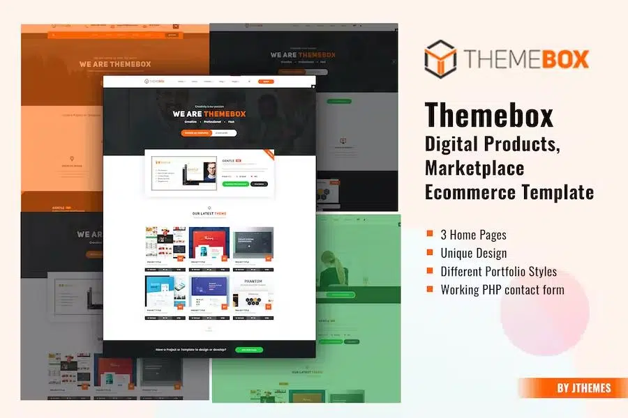 Themebox – Digital Products, Marketplace Ecommerce Template