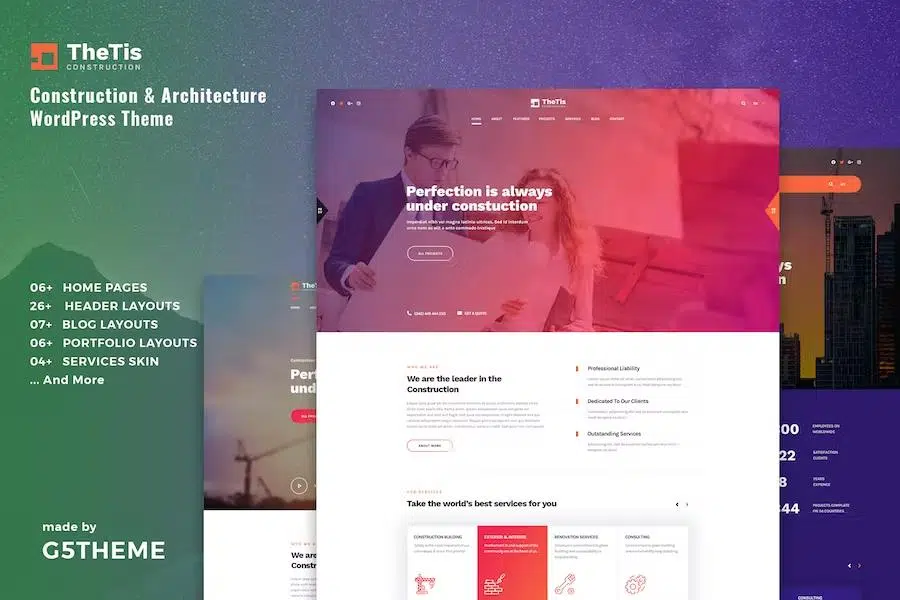 TheTis – Construction & Architecture WordPress Theme