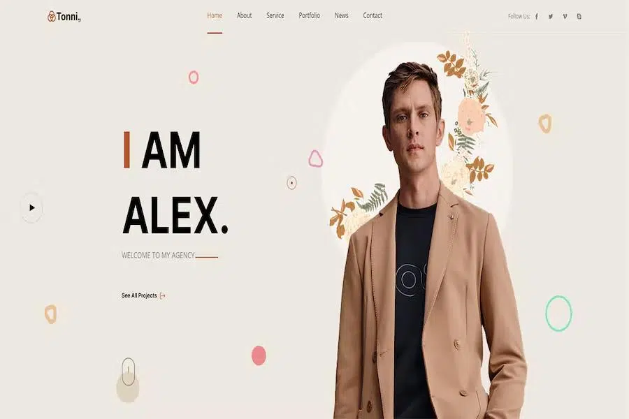 Tonni – Personal Portfolio HTML Template