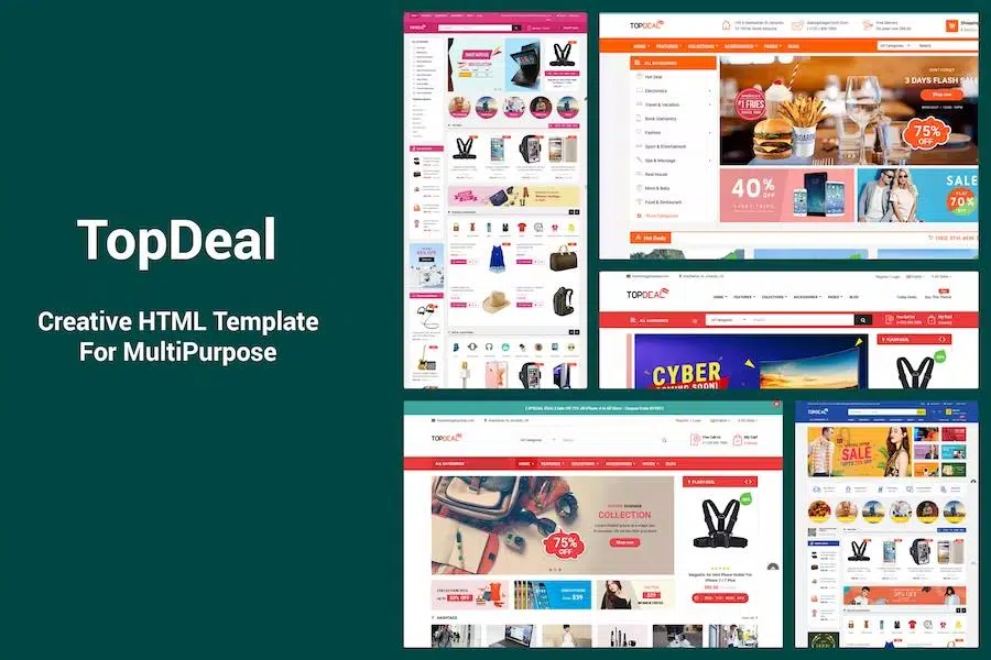 TopDeal – Responsive MultiPurpose HTML 5 Template (Mobile Layouts Included)