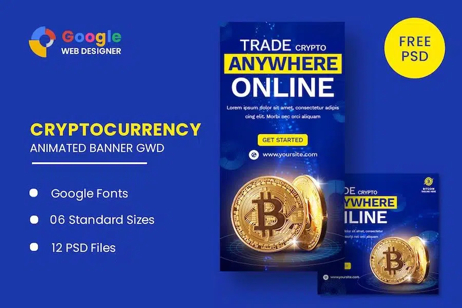 Trade Bitcoin Animated Banner Google Web Designer