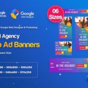 Travel Agency Banners Ad D57 – GWD & PSD