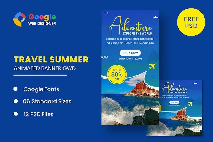 Travel Animated Banner Google Web Designer