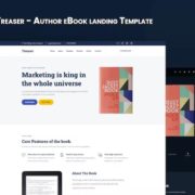 Treaser – Author eBook landing Template + RTL