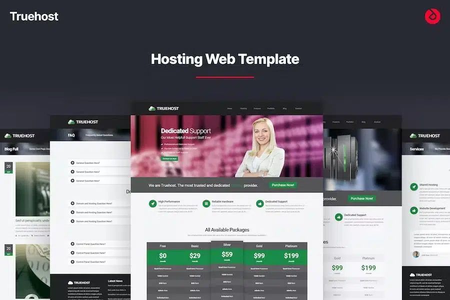 Truehost – Responsive HTML5 Hosting Template