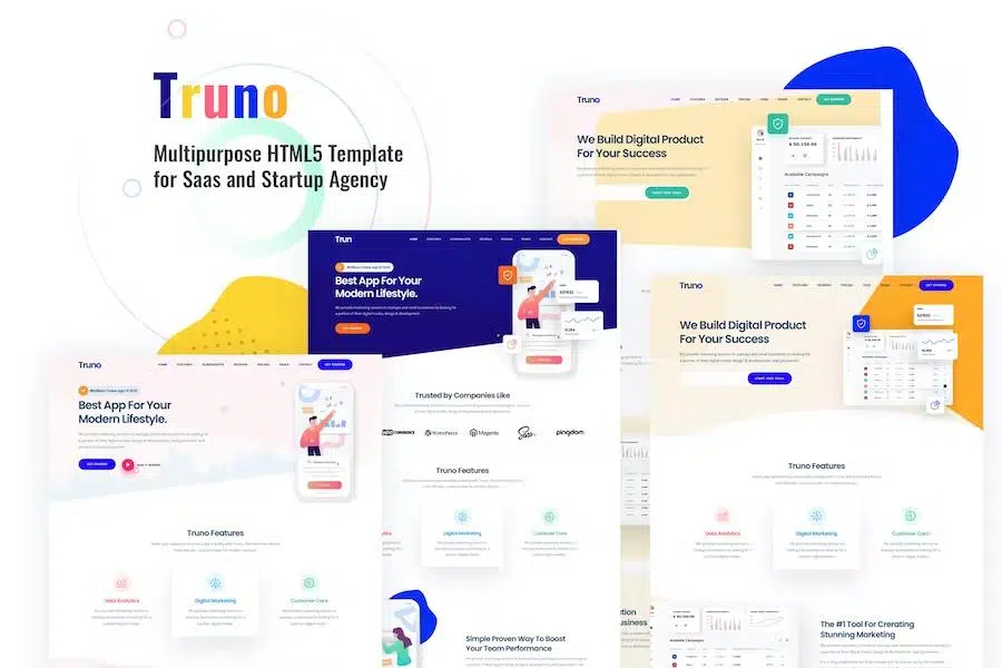 Truno – Multipurpose HTML5 Template for Saas and Startup Agency