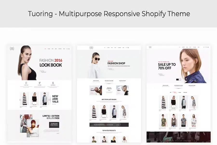 Tuoring – Responsive Fashion, Tee, Clothing Shopify Theme (Sections Ready)