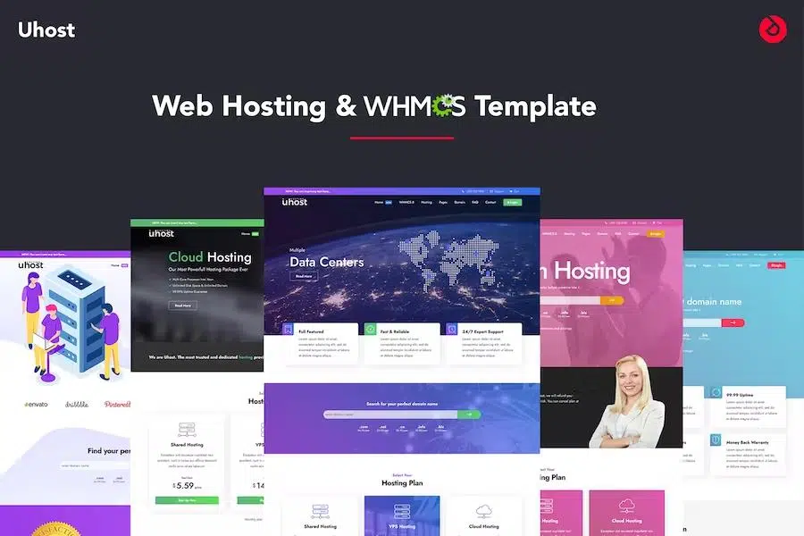 Uhost – HTML Hosting Template & WHMCS