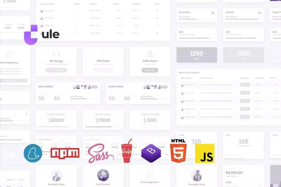 Ule – Dashboard Template for Bootstrap