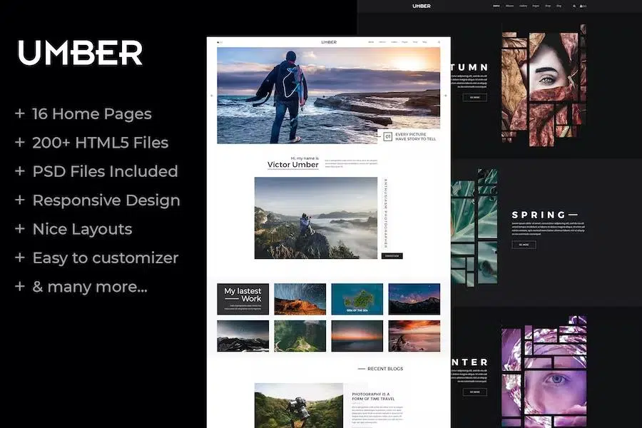 Umber – Photography HTML5 Template