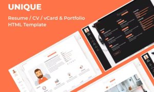 Unique Resume WordPress Theme