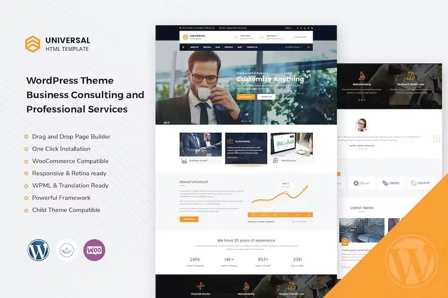 Universal – Business Consulting and Professional Services WordPress Theme