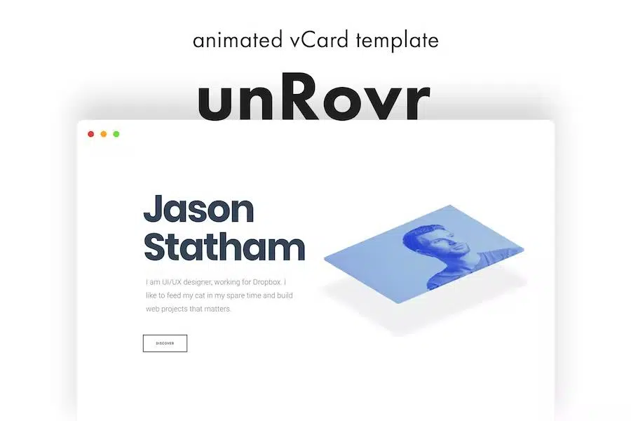 unRovr – Animated Resume Template