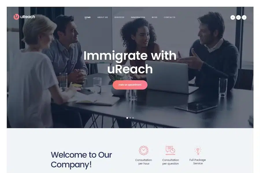 uReach – Immigration & Relocation Law Consulting WordPress Theme