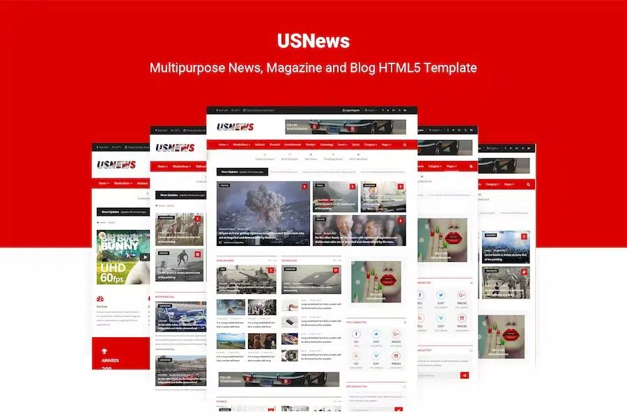 USNews – Multipurpose News, Magazine and Blog HTML5 Template