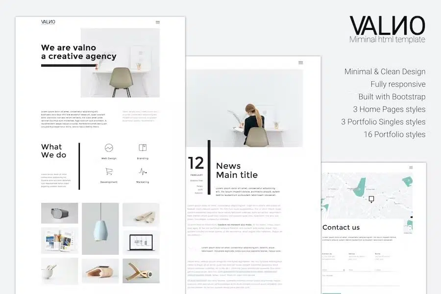 Valno – Minimal Creative Multi page Portfolio Template