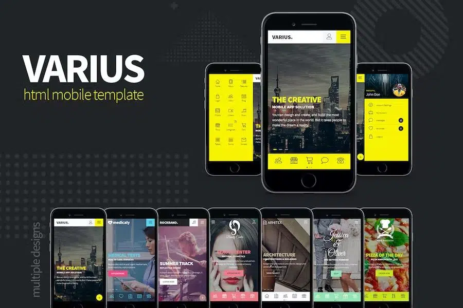 Varius – Mobile and Tablet Creative Template