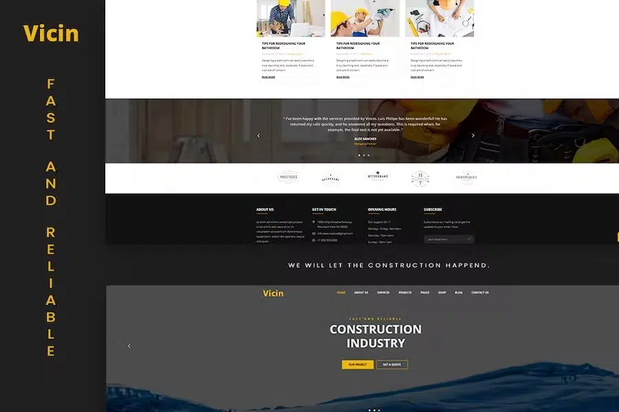 Vicin – Multipurpose Construction & Plumbing HTML Template