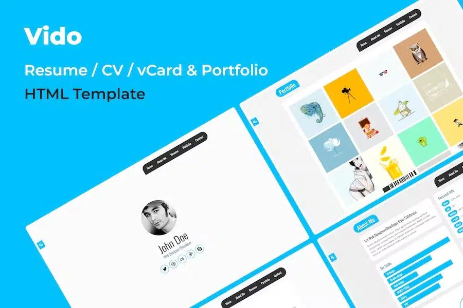 Vido – vCard HTML Template