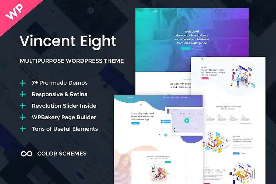 Vincent Eight – Responsive Multipurpose WordPress Theme